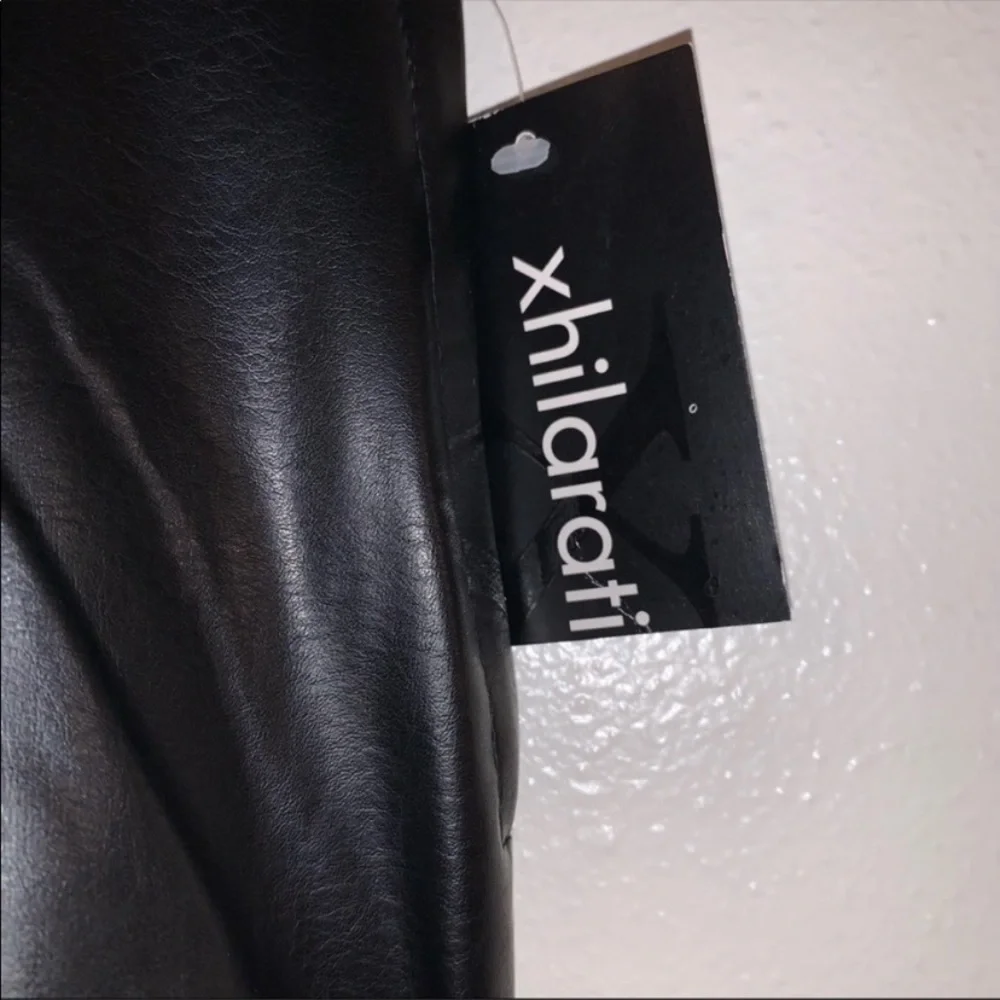 Xhilaration Faux Leather Look Size 11 Knee Length Polyurethane Skirt